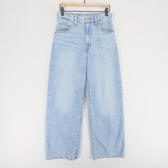 Levi's Denim - Levis Cinch Baggy Jeans Womens 26x31 Blue Light Wash High Rise Wide Leg